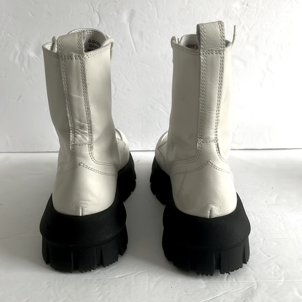Topshop Leather Women’s Ava Platform Lace Up Combat Boots Size 39 or 8.5US - Picture 5 of 10
